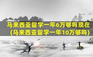 马来西亚留学一年6万够吗现在(马来西亚留学一年10万够吗)