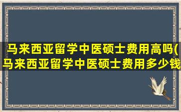 马来西亚留学中医硕士费用高吗(马来西亚留学中医硕士费用多少钱)