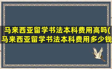 马来西亚留学书法本科费用高吗(马来西亚留学书法本科费用多少钱)