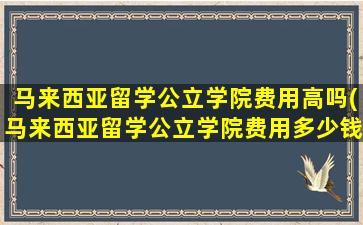 马来西亚留学公立学院费用高吗(马来西亚留学公立学院费用多少钱)