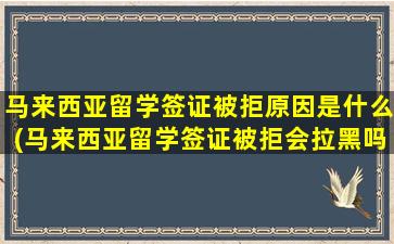 马来西亚留学签证被拒原因是什么(马来西亚留学签证被拒会拉黑吗)