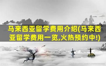 马来西亚留学费用介绍(马来西亚留学费用一览,火热预约中!)