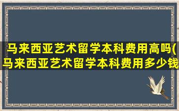 马来西亚艺术留学本科费用高吗(马来西亚艺术留学本科费用多少钱)