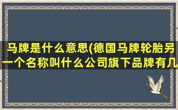 马牌是什么意思(德国马牌轮胎另一个名称叫什么公司旗下品牌有几种)