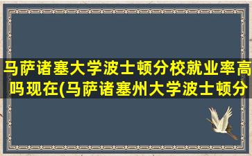 马萨诸塞大学波士顿分校就业率高吗现在(马萨诸塞州大学波士顿分校排名)