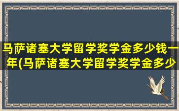 马萨诸塞大学留学奖学金多少钱一年(马萨诸塞大学留学奖学金多少钱一个月)