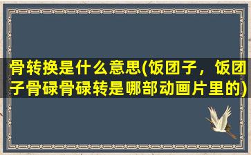 骨转换是什么意思(饭团子，饭团子骨碌骨碌转是哪部动画片里的)