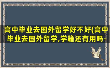 高中毕业去国外留学好不好(高中毕业去国外留学,学籍还有用吗-)