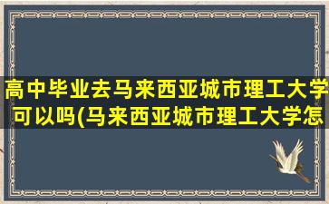 高中毕业去马来西亚城市理工大学可以吗(马来西亚城市理工大学怎么样)