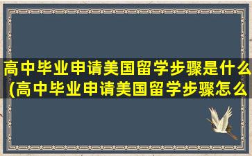 高中毕业申请美国留学步骤是什么(高中毕业申请美国留学步骤怎么写)