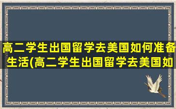 高二学生出国留学去美国如何准备生活(高二学生出国留学去美国如何准备高考)