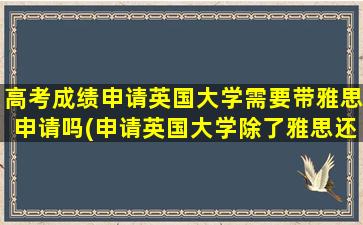 高考成绩申请英国大学需要带雅思申请吗(申请英国大学除了雅思还要考什么)